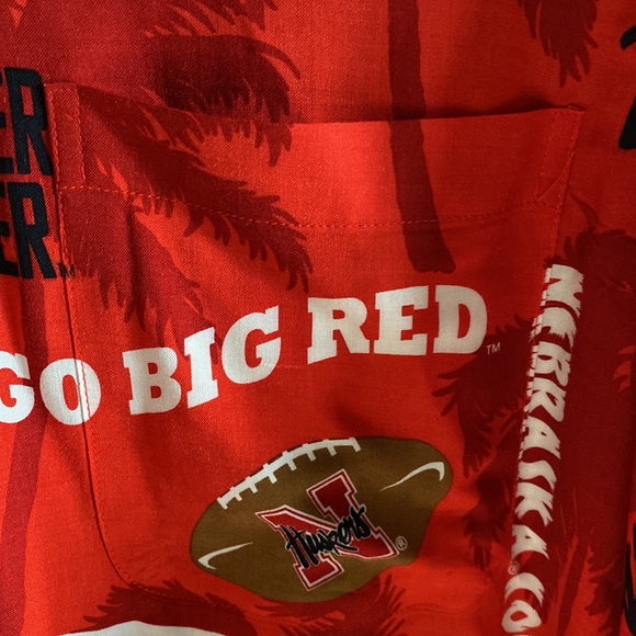 Reyn Spooner Nebraska Hawaiian Shirt Size L - Picture 4 of 8